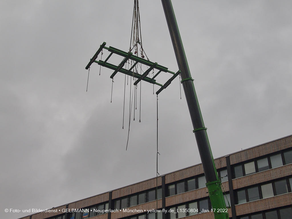 18.01.2022 - Baustelle zur Montessori Schule im Plettzentrum Neuperlach